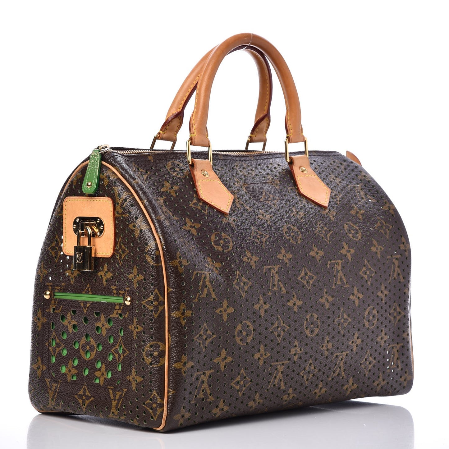 Monogram Perforated Speedy 30 Green