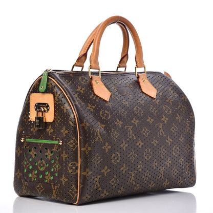 Louis Vuitton Monogram Perforated Speedy 30 Green 3 of 7