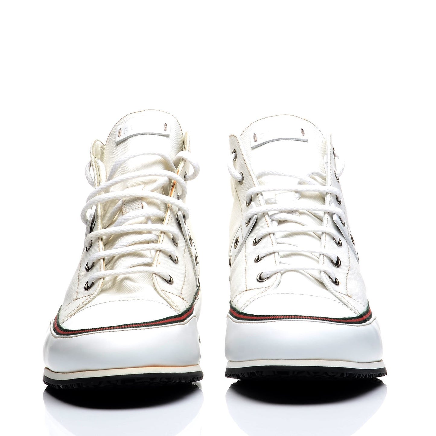 Canvas Web High Top Sneakers 37 White