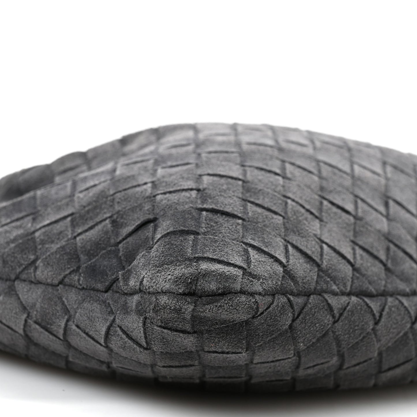 Suede Calfskin Intrecciato Medium Dustbag Grey