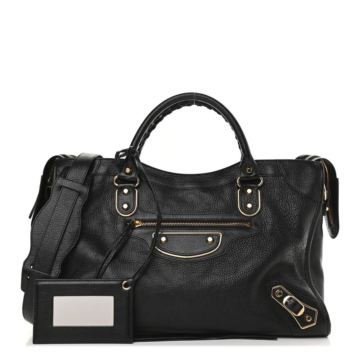 Chevre Gold Metallic Edge Hardware City Black