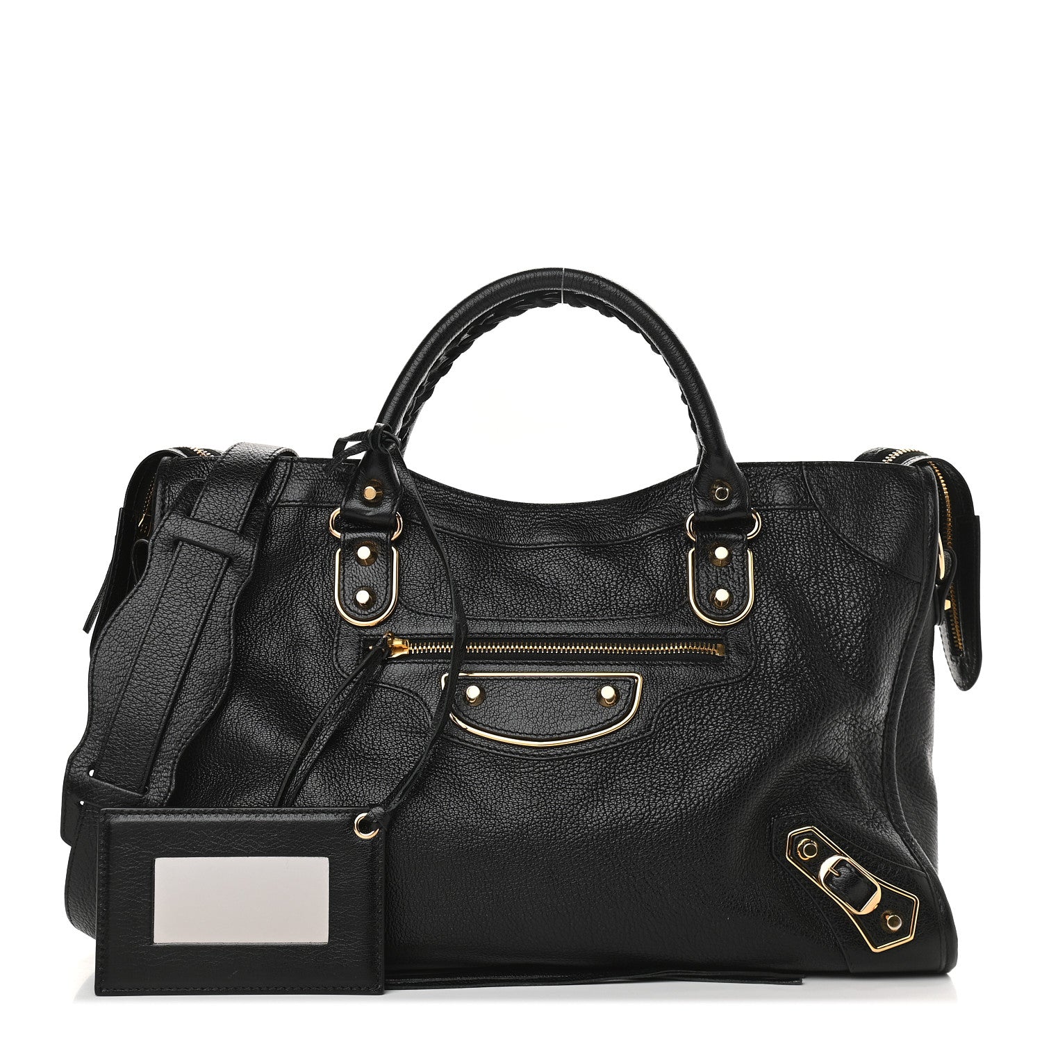 Balenciaga Chevre Gold Metallic Edge Hardware City Black 1 of 9
