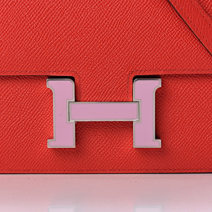 Hermes Epsom Enamel Constance 18 Rouge de Coeur Mauve Sylvestre 18 of 22