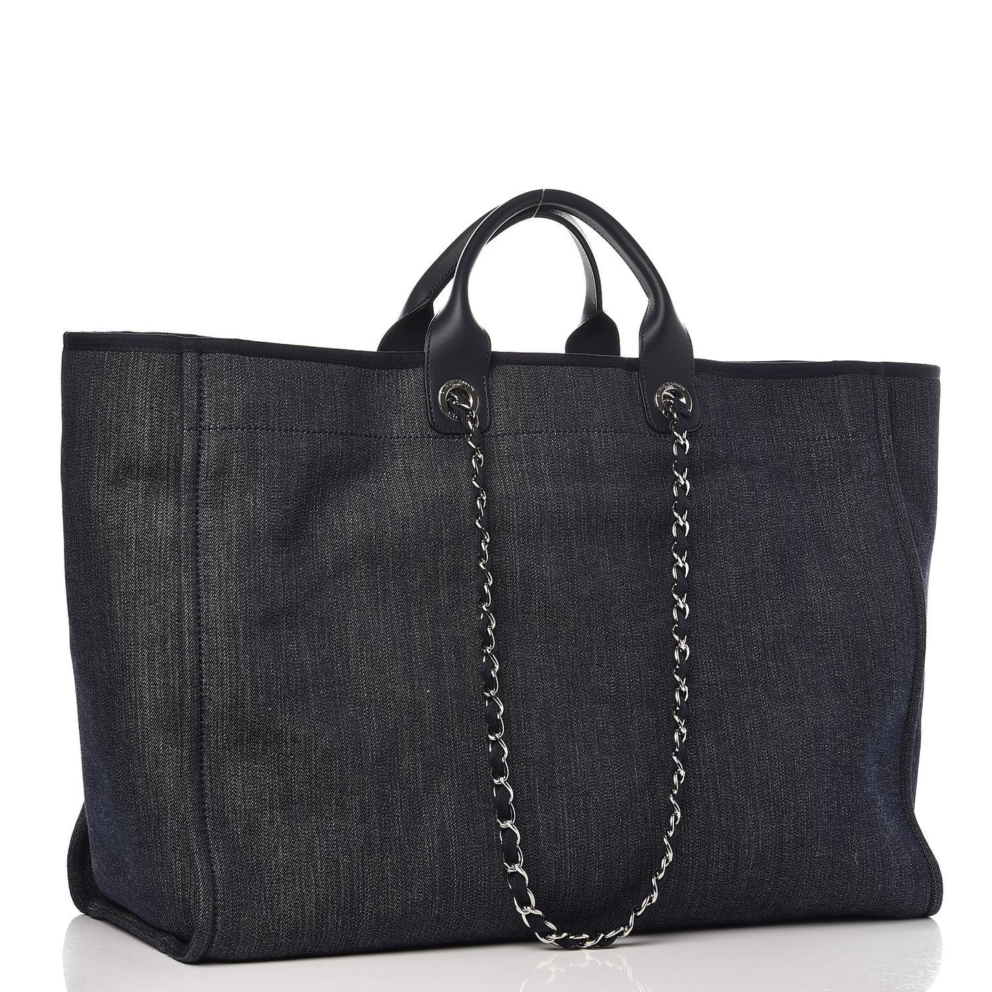 Canvas Large Deauville Tote Blue Orange