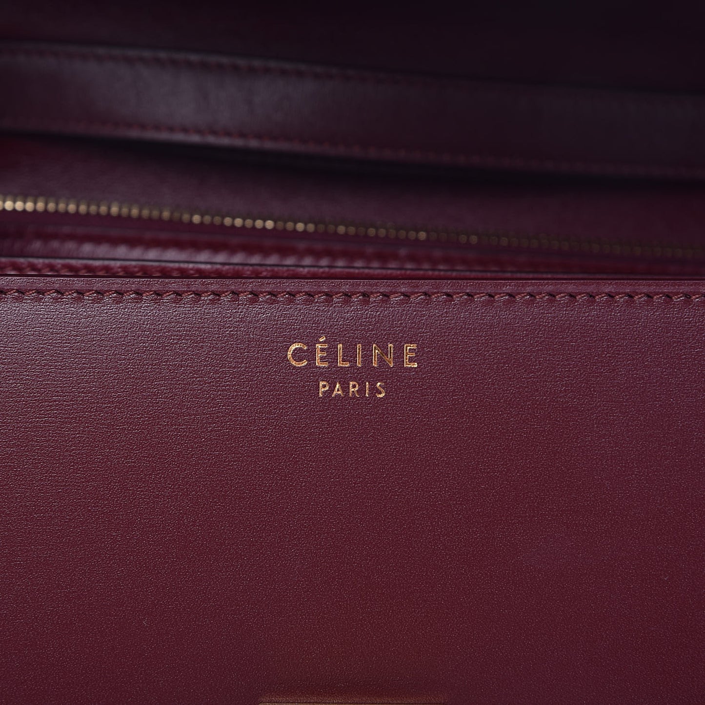 Box Calfskin Medium Classic Box Flap Bag Burgundy