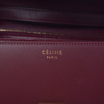 Celine Box Calfskin Medium Classic Box Flap Bag Burgundy 7 of 12