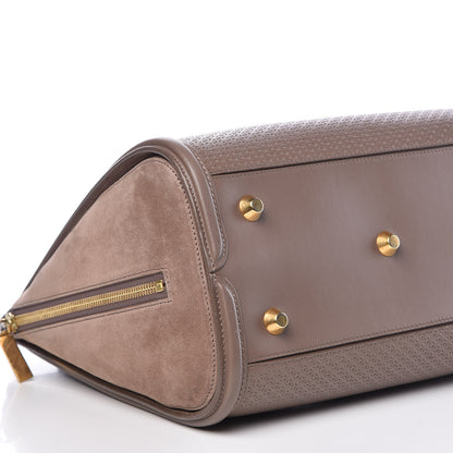 Alexander McQueen Calfskin Embossed Suede Large Heroine Tan 5 of 12