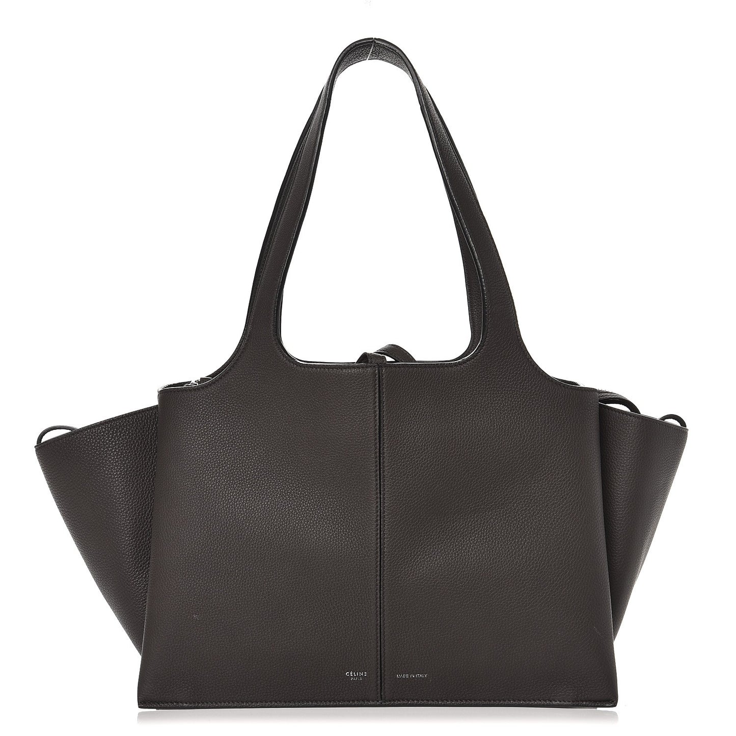 Baby Grained Calfskin Small Tri-Fold Bag Anthracite