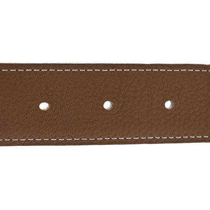 Hermes Box Togo 32mm Au Carre H Belt 95 Black Gold 4 of 6