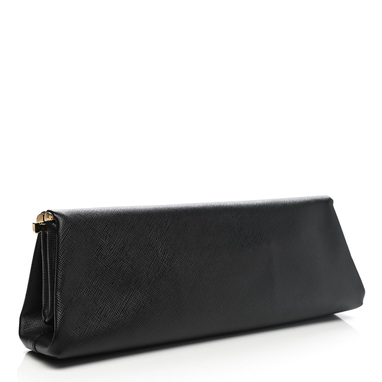 Saffiano Frame Clutch Black