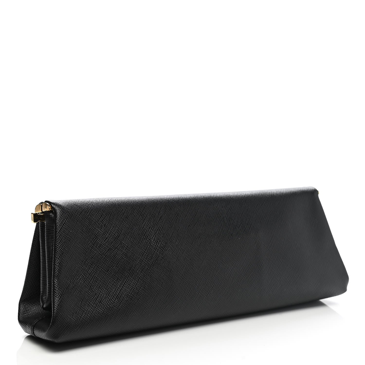 Prada Saffiano Frame Clutch Black 3 of 8