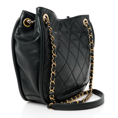 Chanel Shiny Lambskin Quilted Fashion Therapy Hobo Black 3 of 13