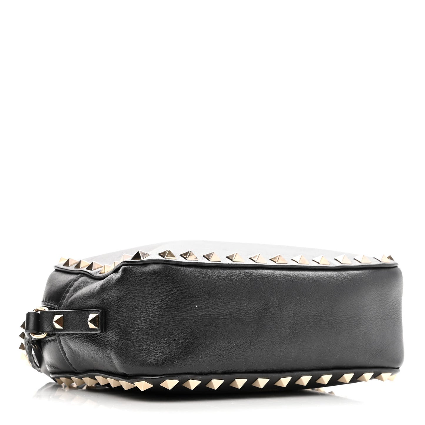 Calfskin Rockstud Camera Crossbody Bag Black