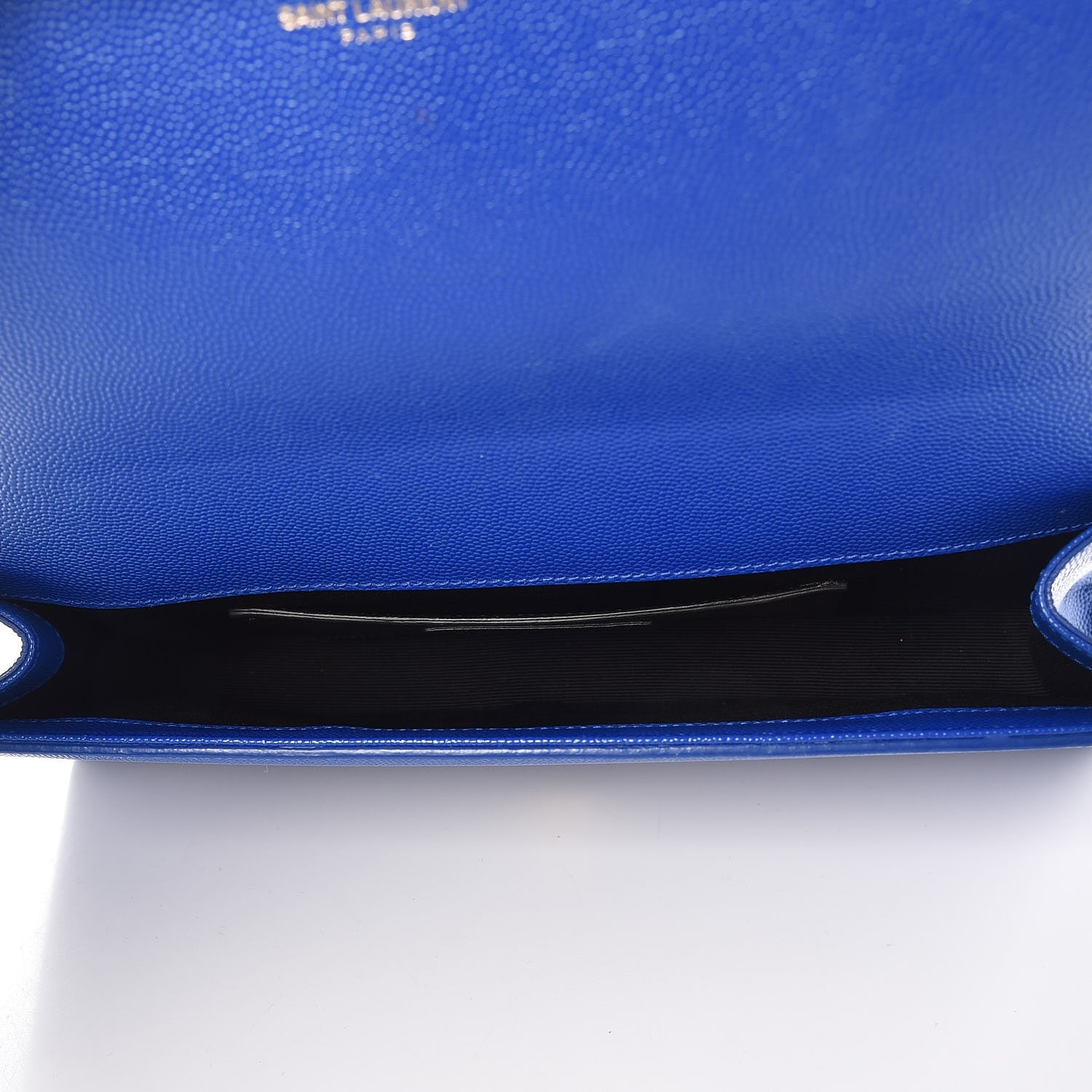 Saint Laurent Grain De Poudre Classic Monogram Cassandre Clutch Royal Blue 5 of 7