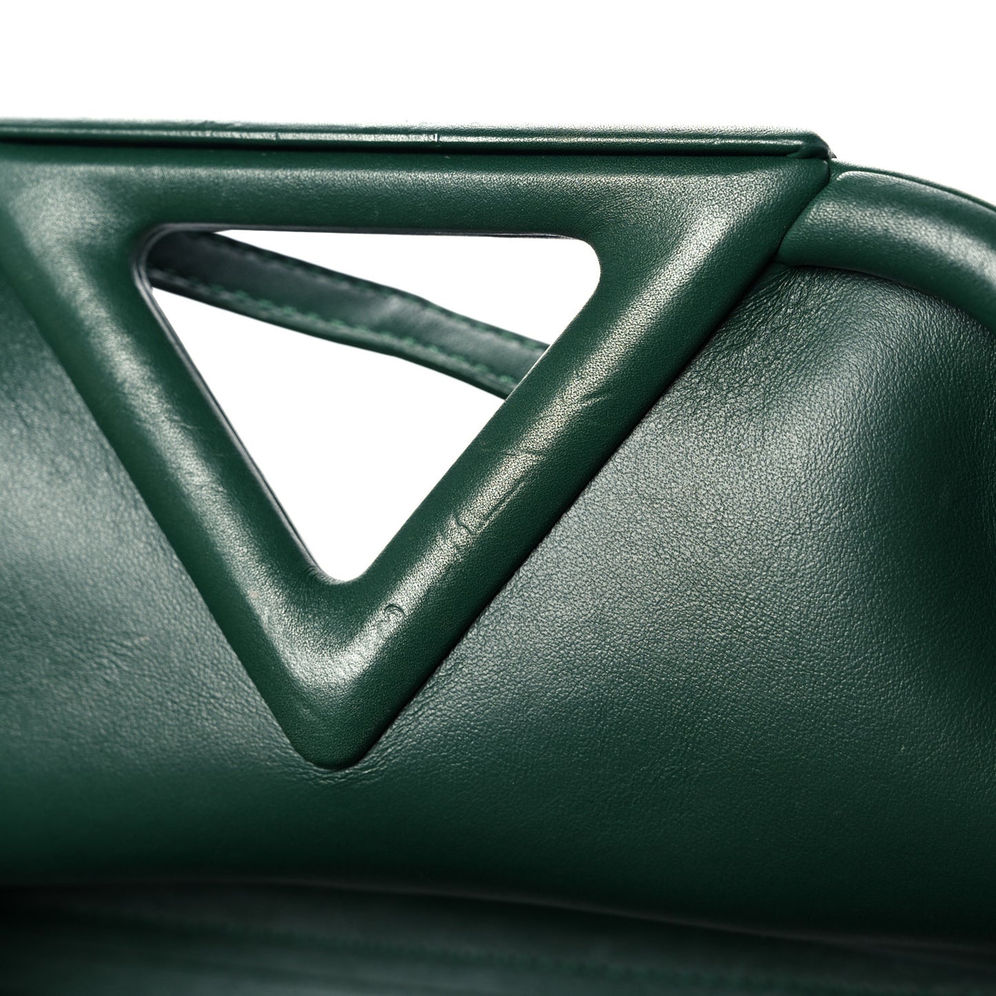 Calfskin Small The Point Triangle Bag Raintree