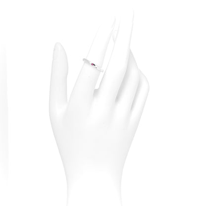 Tiffany Sterling Silver Ruby Elsa Peretti Band Ring 53 6.5 2 of 5
