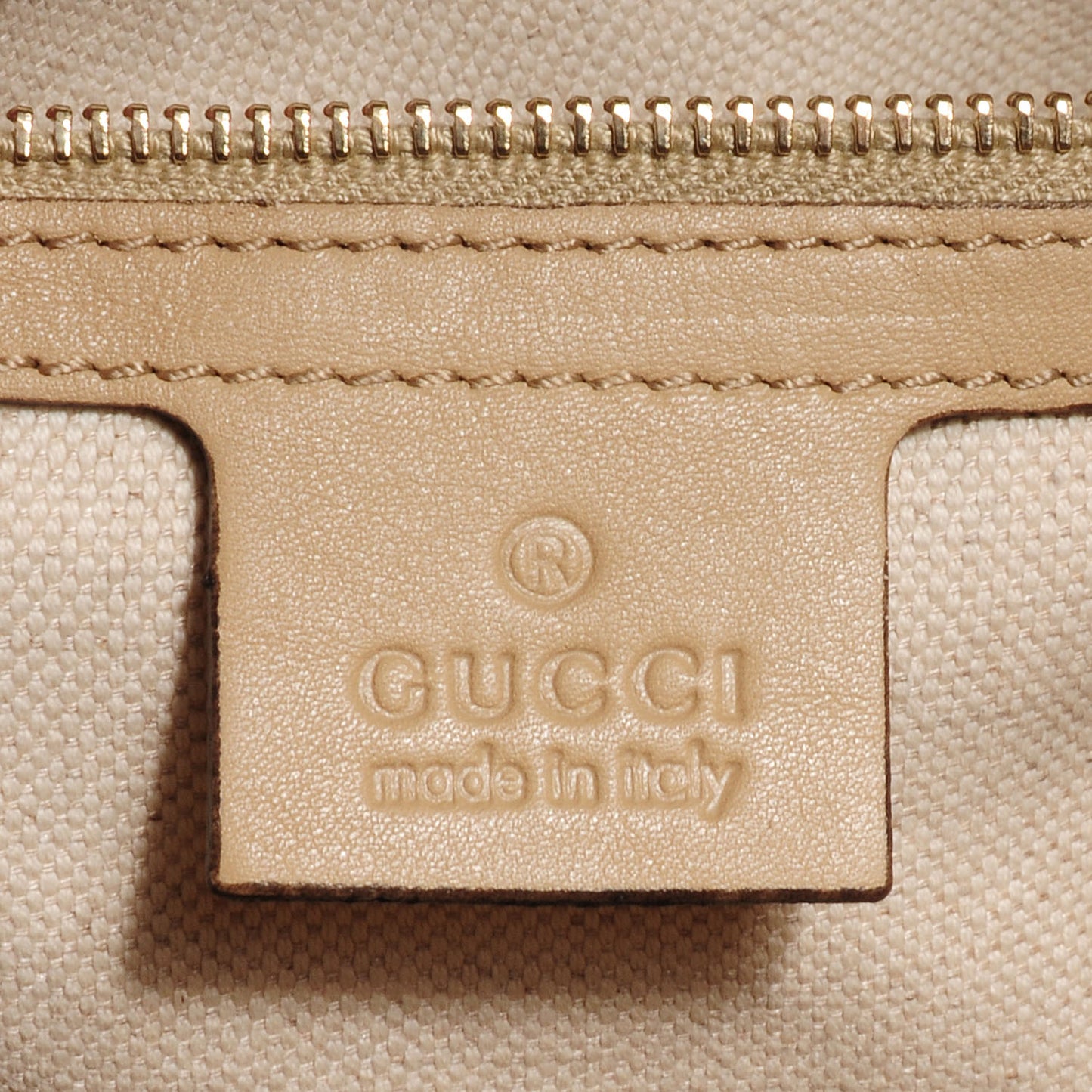 Microguccissima Small Nice Top Handle Dome Bag Beige