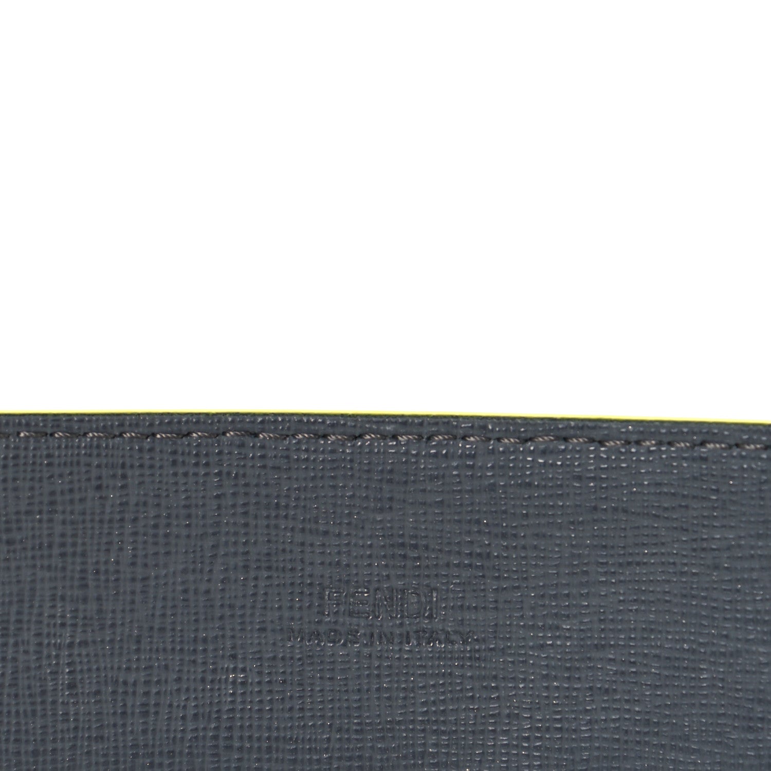 Fendi Vitello Century Elite Enamel FF Buckle Belt 105 42 Black Giallo Fluo 3 of 5