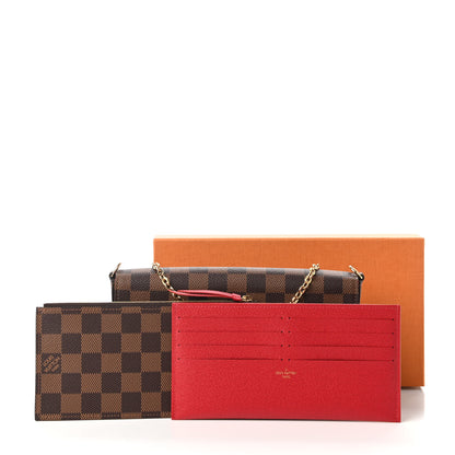 Louis Vuitton Damier Ebene Pochette Felicie Chain Wallet 11 of 11
