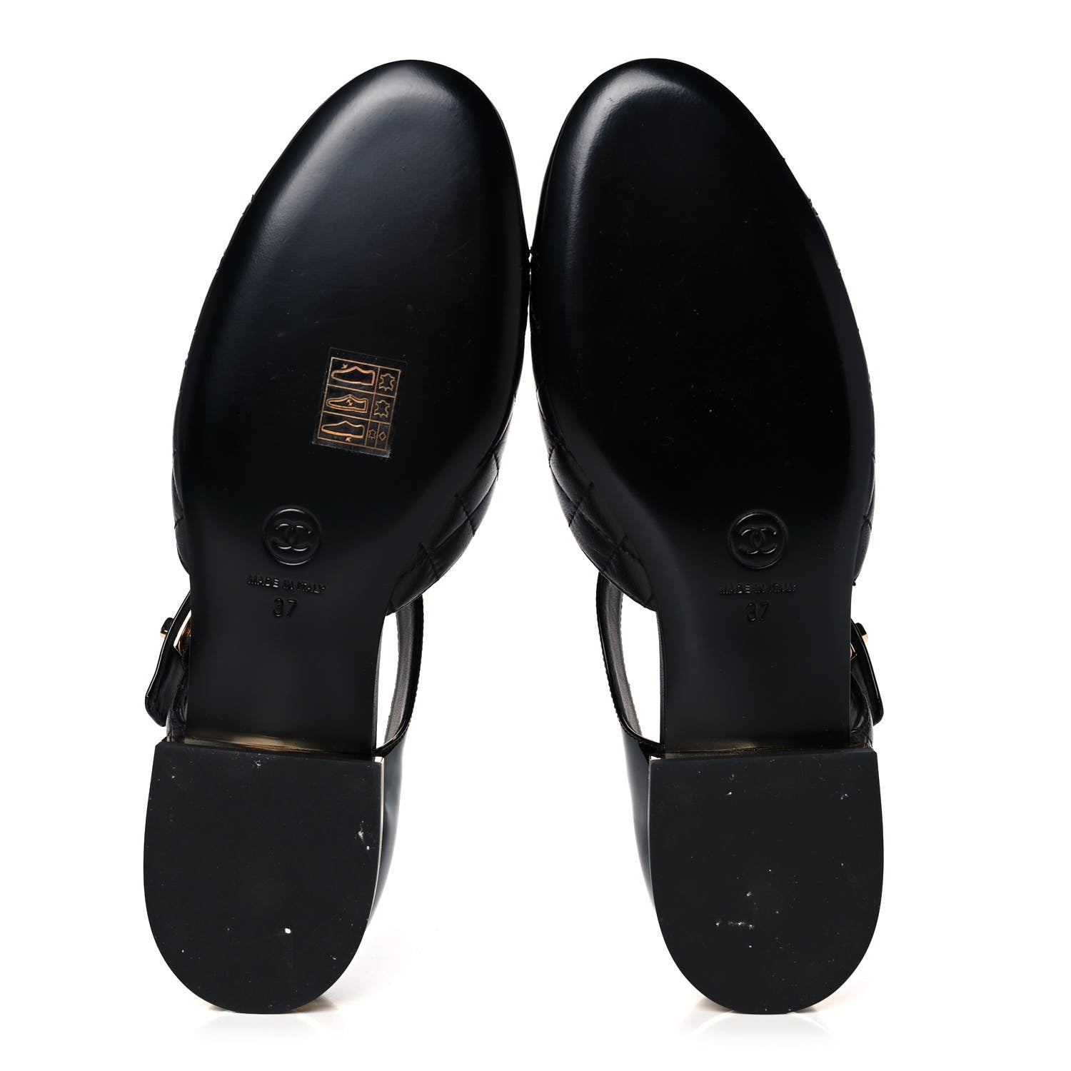 Chanel Patent Lambskin Quilted Cap Toe Ballerina Flats 37 Black 5 of 9