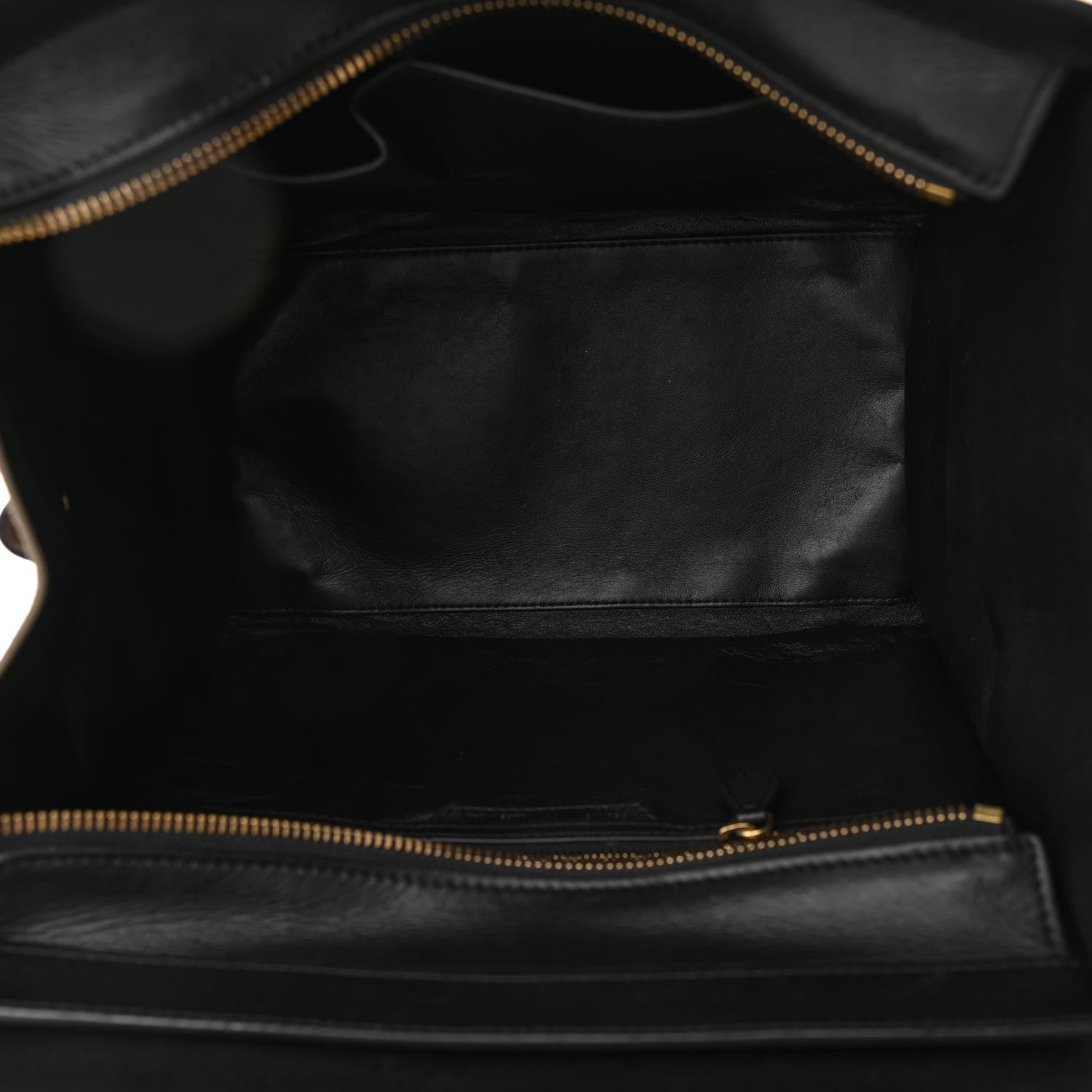 Celine Smooth Calfskin Suede Mini Tri-Color Luggage Almond 4 of 11
