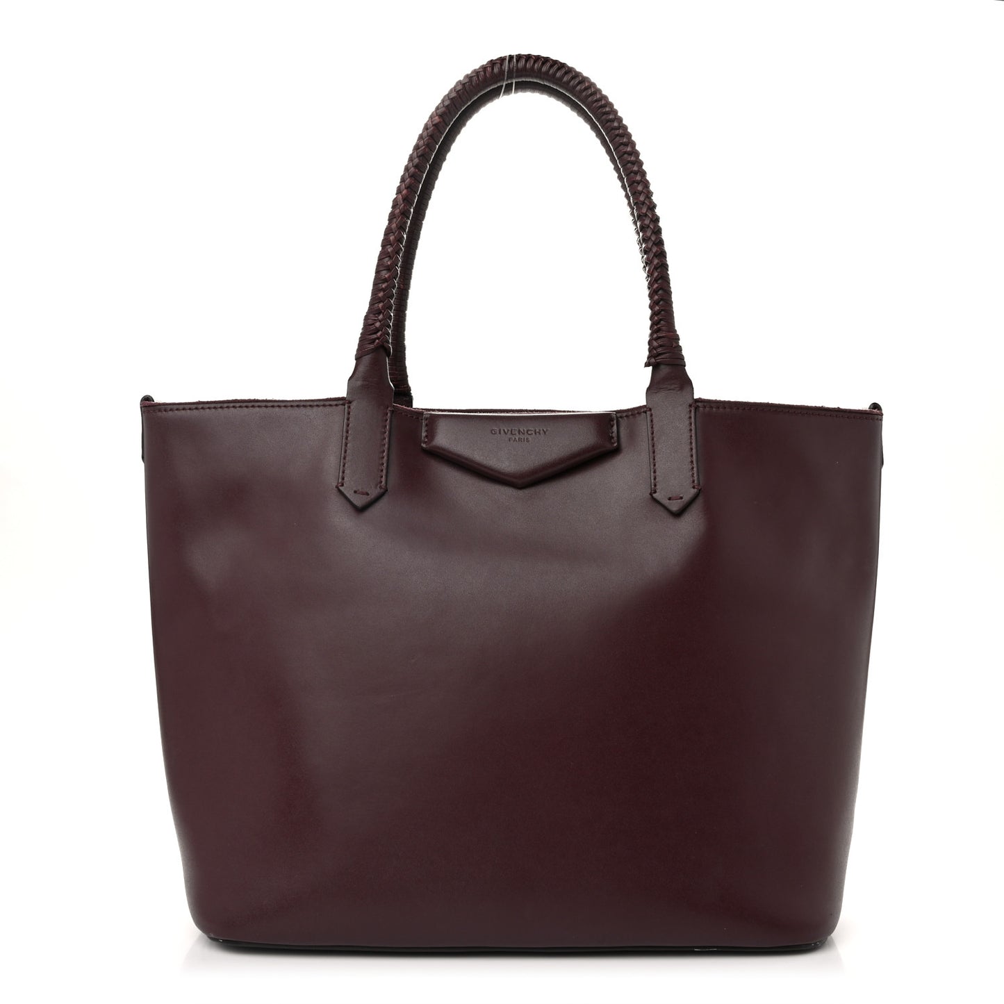 Calfskin Medium Whipstitch Antigona Tote Oxblood