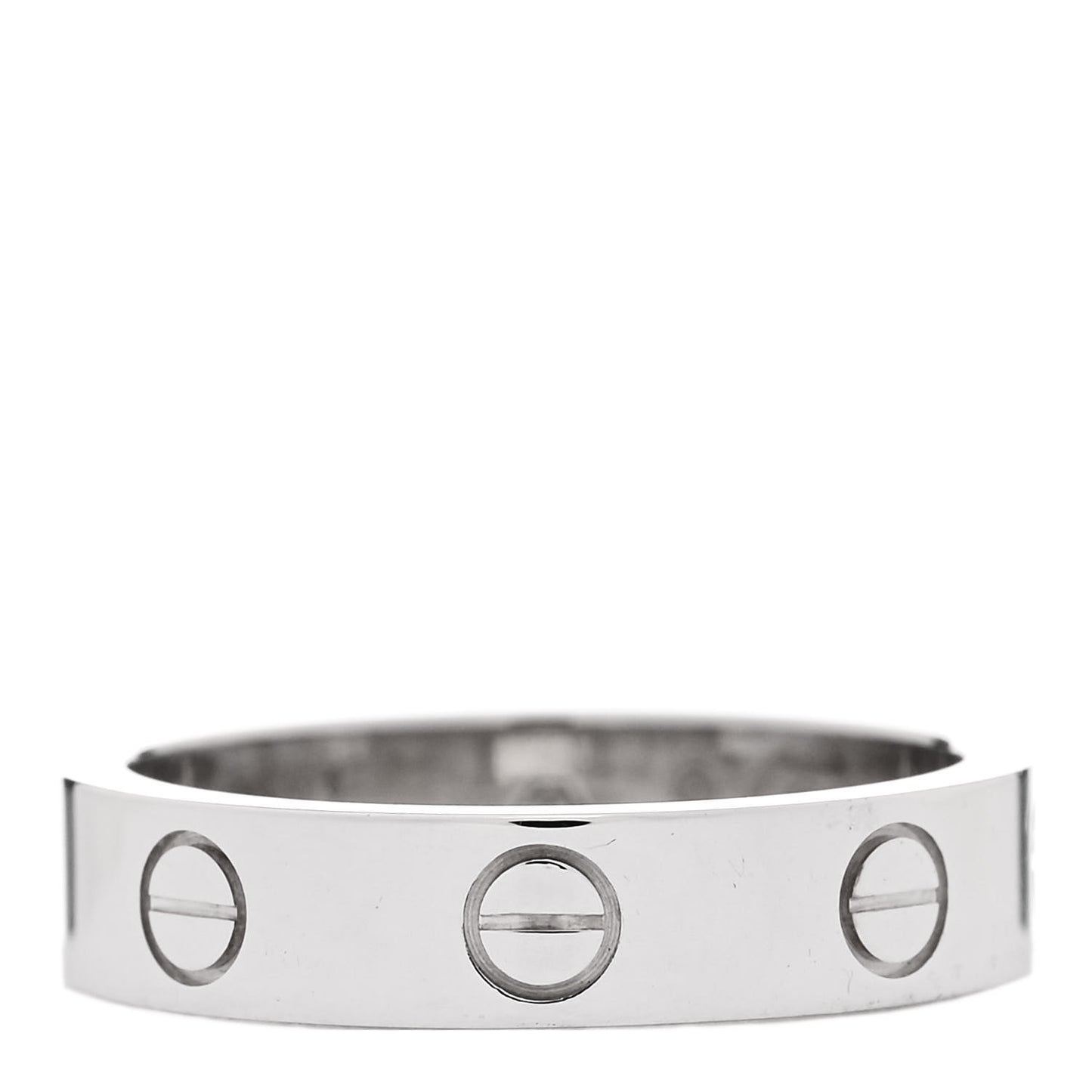 18K White Gold Diamond 4mm LOVE Wedding Band Ring 49 4.75