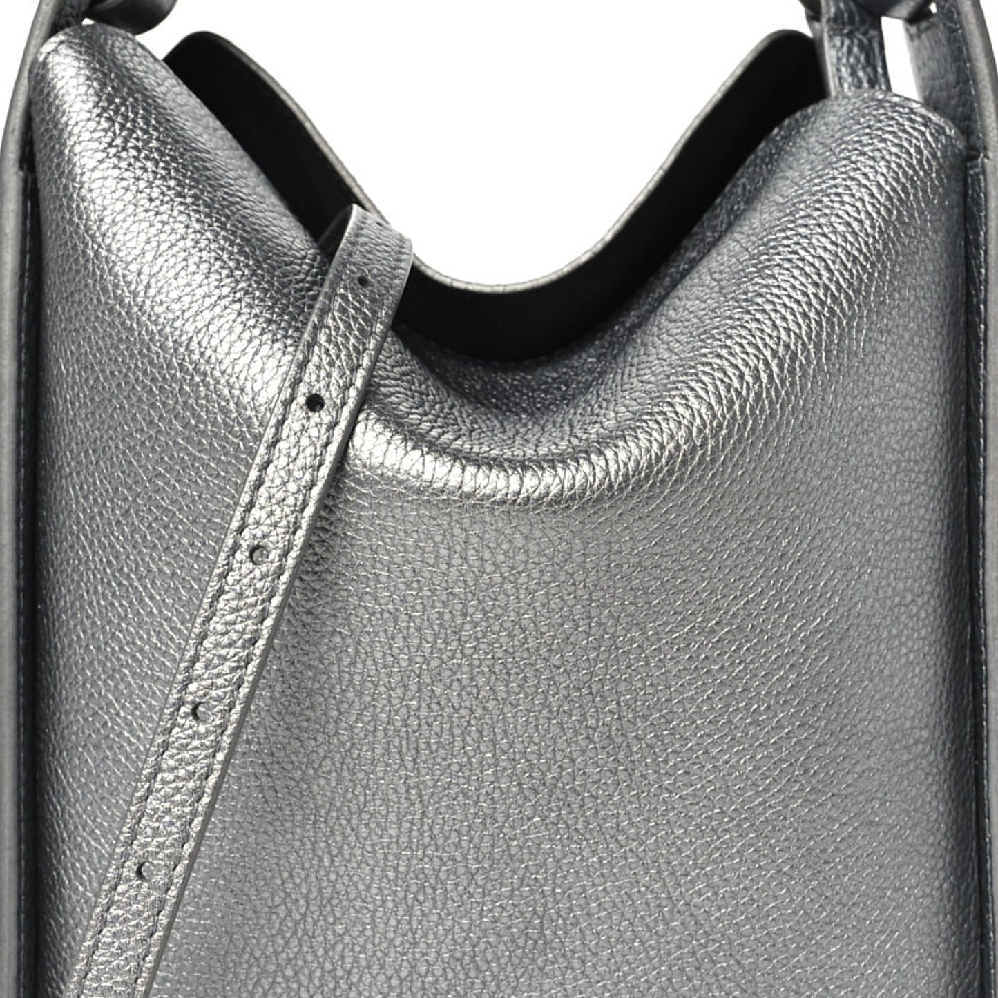 Metallic Calfskin XS Tool 2.0 North-South Tote Silver