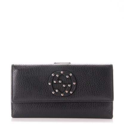 Gucci Calfskin Studded Soho Continental Wallet Black 1 of 9
