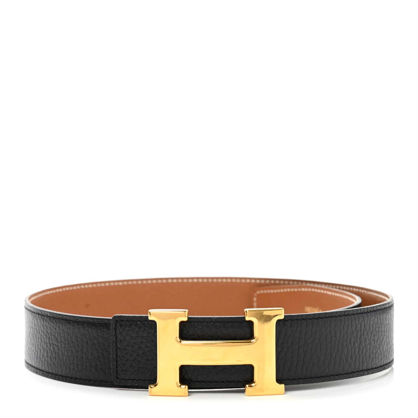 Ardennes Courchevel H Belt 65 Black Gold