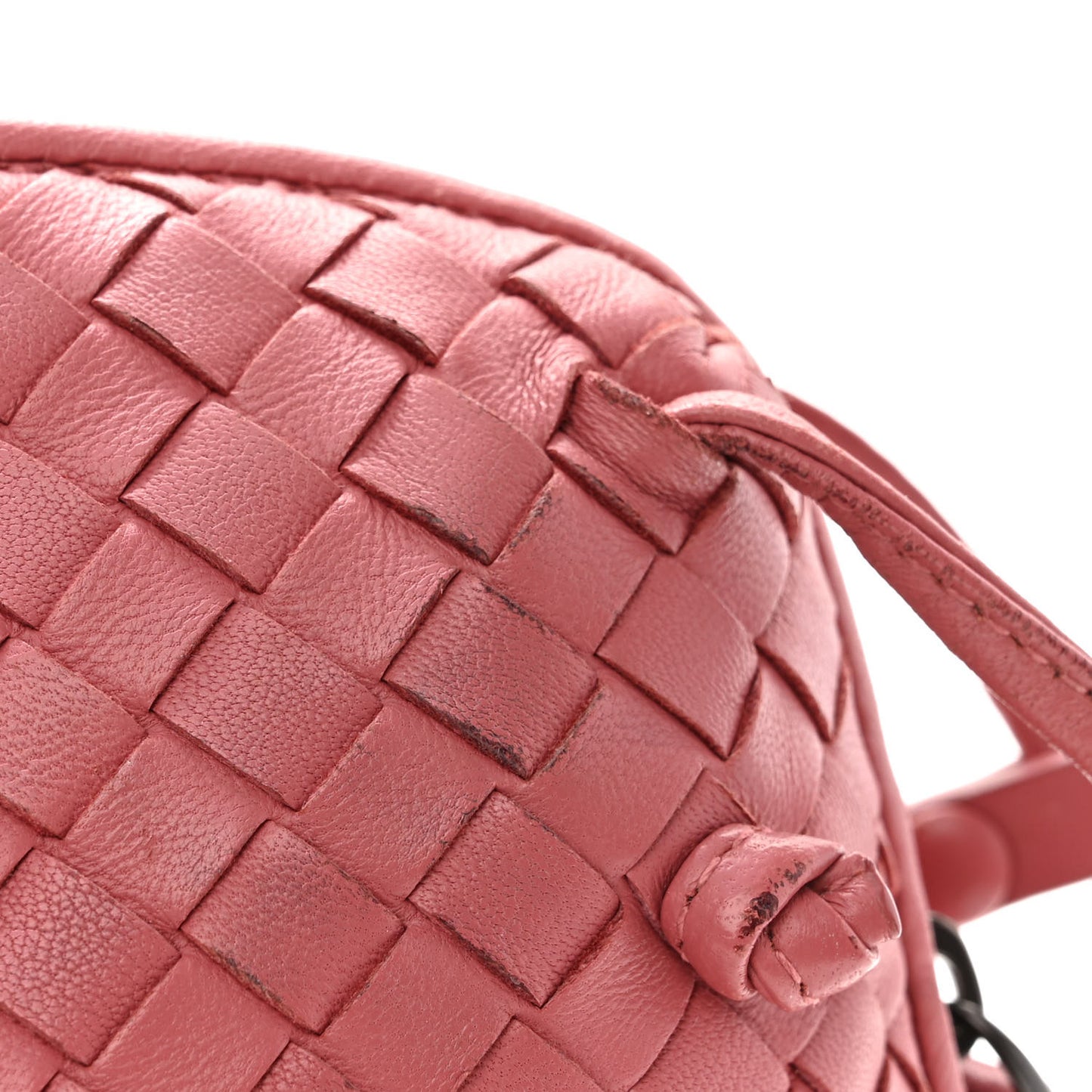 Nappa Intrecciato Nodini Crossbody Messenger Rose Pink