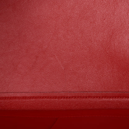 Celine Drummed Calfskin Suede Medium Trapeze Coquelicot 9 of 14