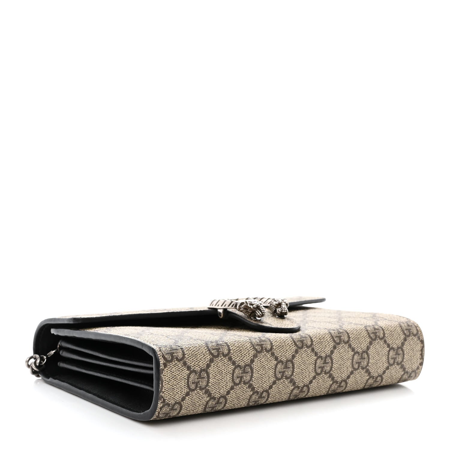 Gucci GG Supreme Monogram Mini Dionysus Chain Wallet Beige Black 4 of 11