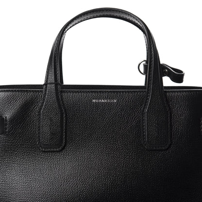 Burberry Derby Calfskin House Check Medium Banner Tote Black 11 of 11