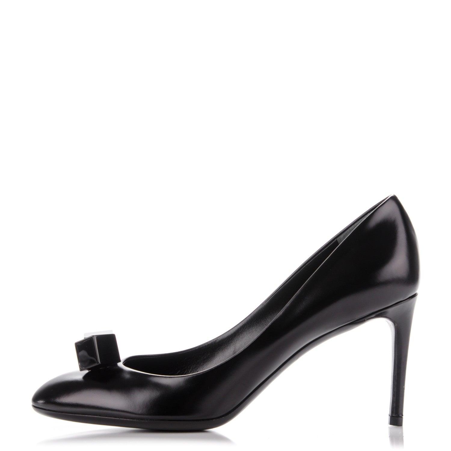 Louis Vuitton Calfskin Cubic Pumps 38 Black 1 of 8