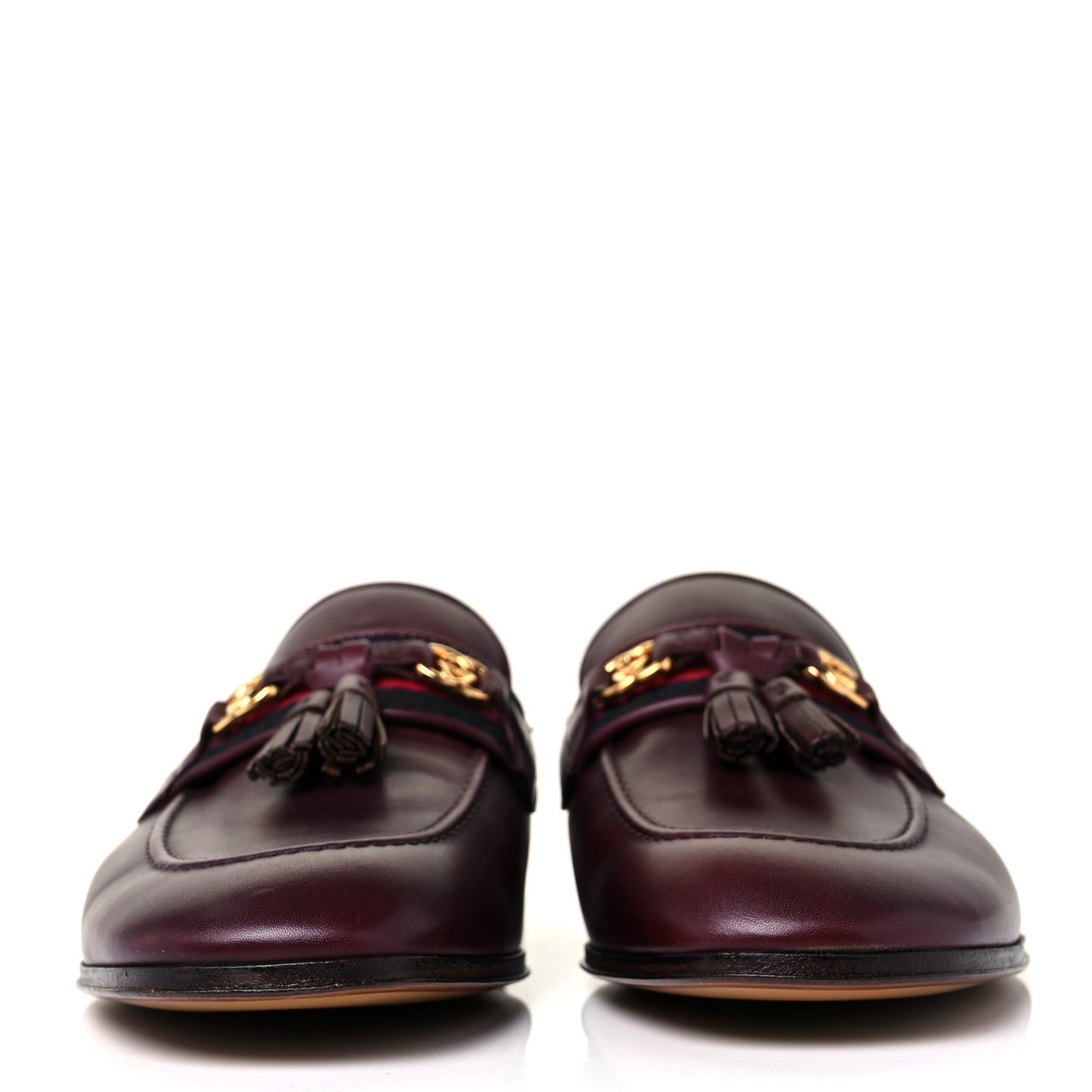 Web Tassel Women's GG Mules 36 Bordeaux Ruby