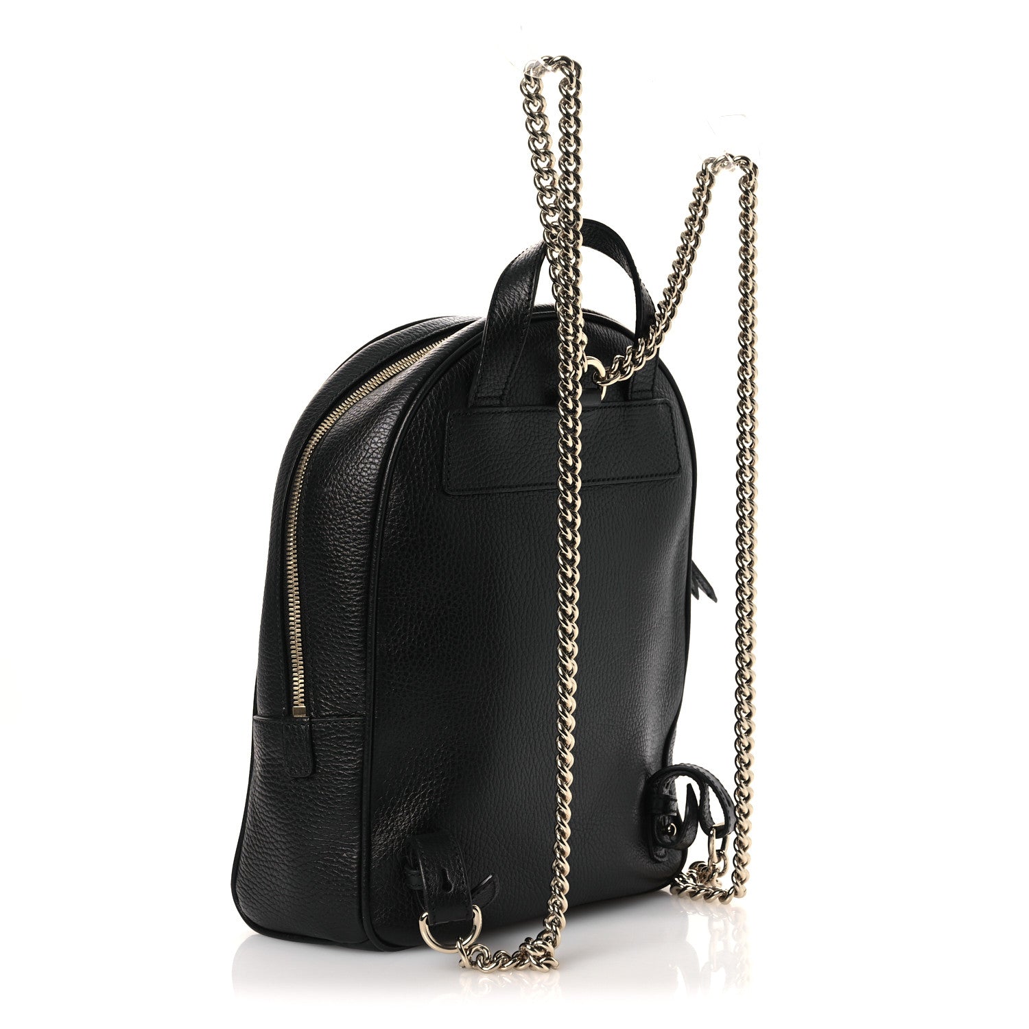 Gucci Pebbled Calfskin Soho Chain Backpack Black 2 of 9