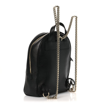 Gucci Pebbled Calfskin Soho Chain Backpack Black 2 of 9