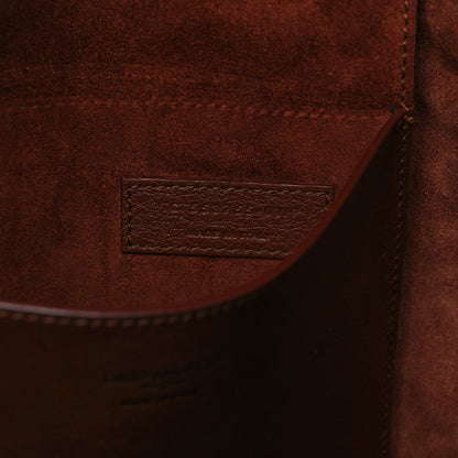 Saint Laurent Calfskin Woven Patti Tote Brown 7 of 10