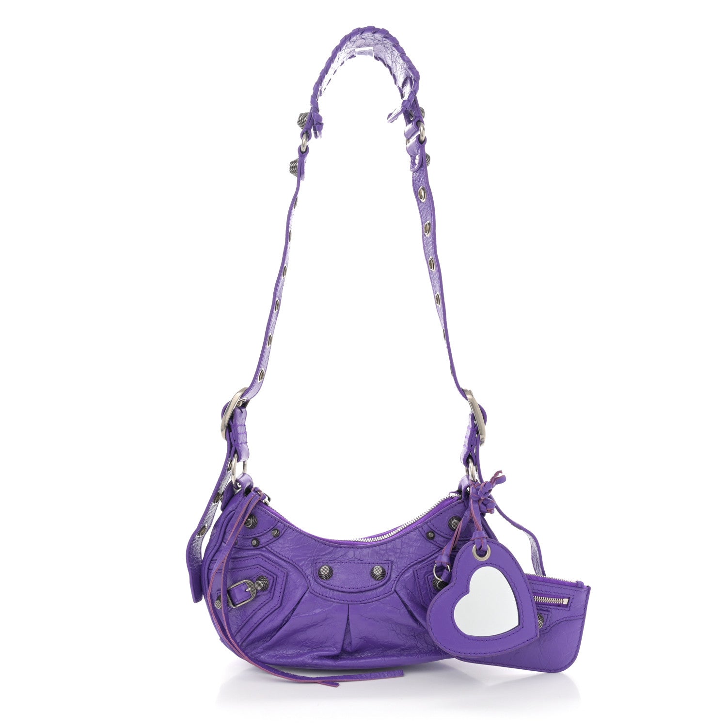 Balenciaga Agneau Arena Le Cagole Shoulder Bag XS Purple 2 of 11