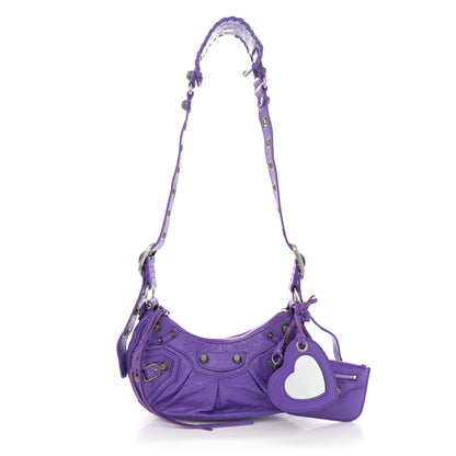 Balenciaga Agneau Arena Le Cagole Shoulder Bag XS Purple 2 of 11