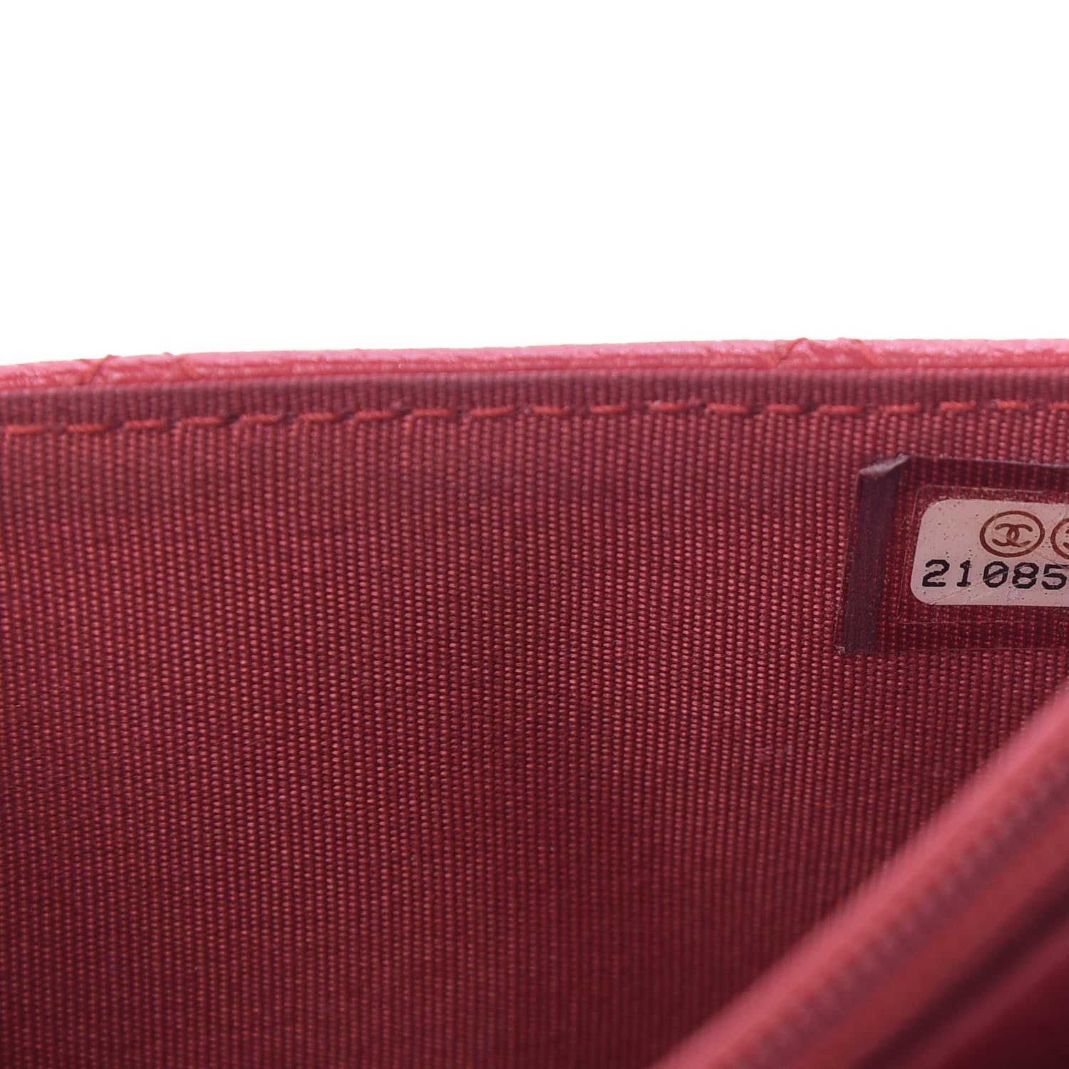 Chanel Calfskin Diamond Stitch Wallet On Chain WOC Red 10 of 10