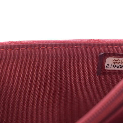 Chanel Calfskin Diamond Stitch Wallet On Chain WOC Red 10 of 10
