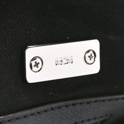 MCM Calfskin Ottomar Monogram Essential Boston Bag Black 7 of 11