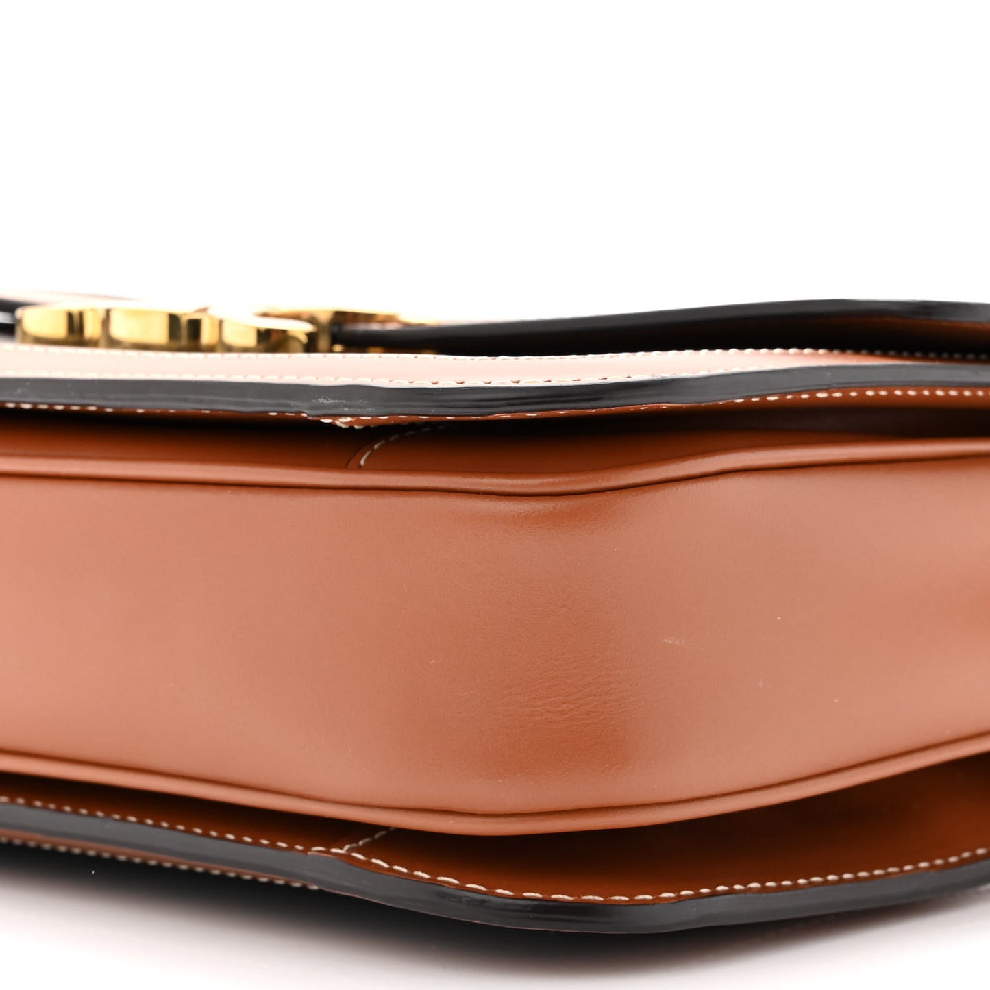Triomphe Canvas Calfskin Medium Triomphe Bag Tan