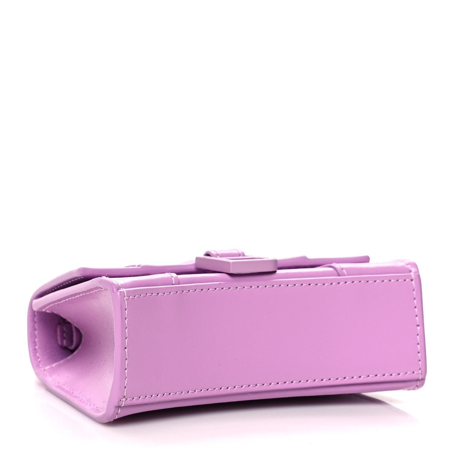 Balenciaga Shiny Box Calfskin Tonal B Hourglass Top Handle Bag Mini Lilac 4 of 10