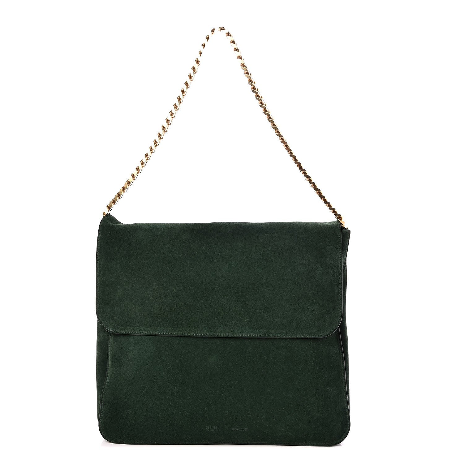 Celine Suede Medium Gourmette Emerald 1 of 6