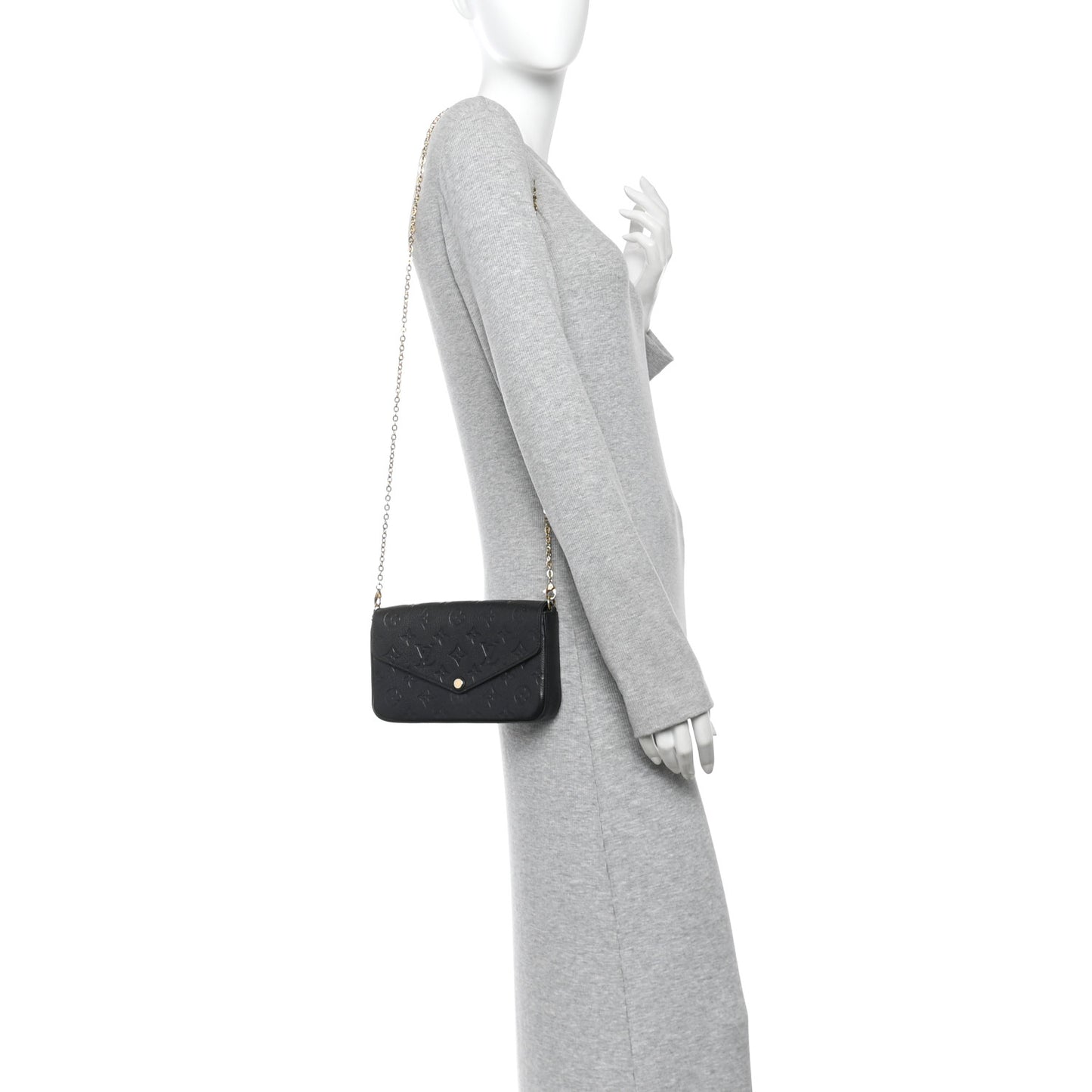 Empreinte Pochette Felicie Chain Wallet Black