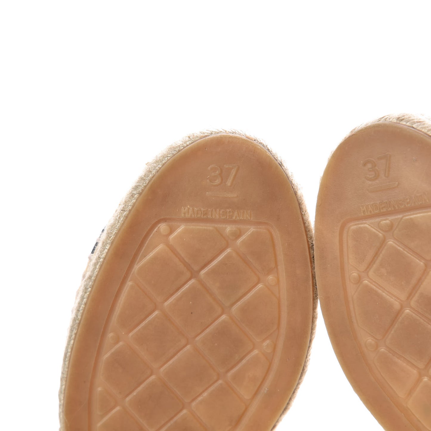 Lambskin CC Espadrilles 37 Beige Black