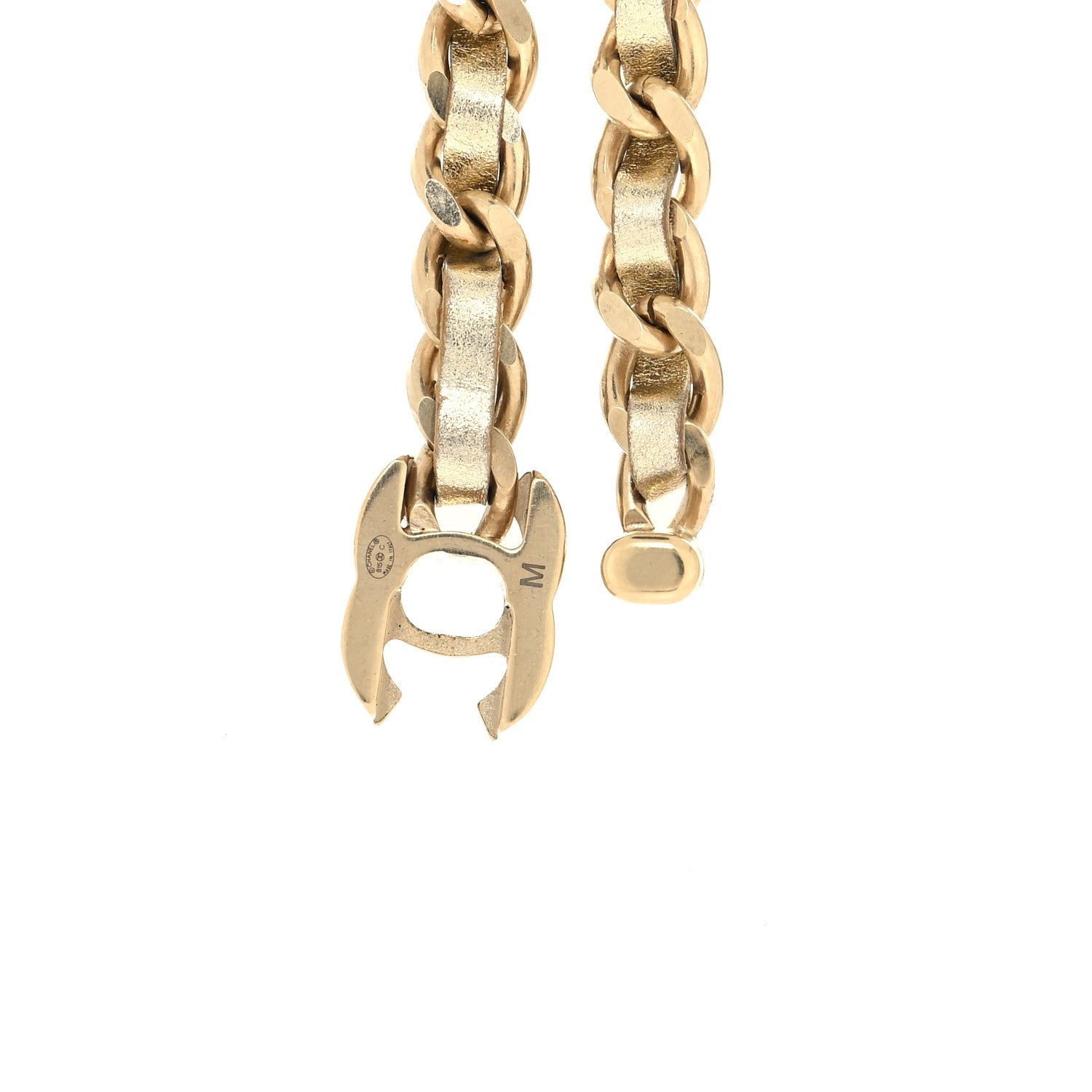 Chanel Metallic Lambskin CC Turnlock Chain Choker M Gold 4 of 6